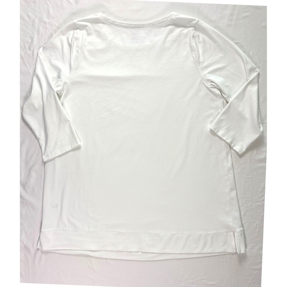 J Jill Luxe Supima Tunic M Clean Girl Neutral Everyday Basic Minimalist Capsule - Picture 9 of 9